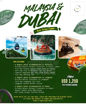 Malaysia and Dubai Combo Travel Package With Activities