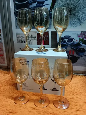  *Gold Wine Glasses Set*.
 *Set Consists .