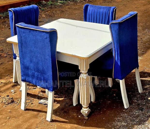 Dinning Set With White Table. - thumbnail 2