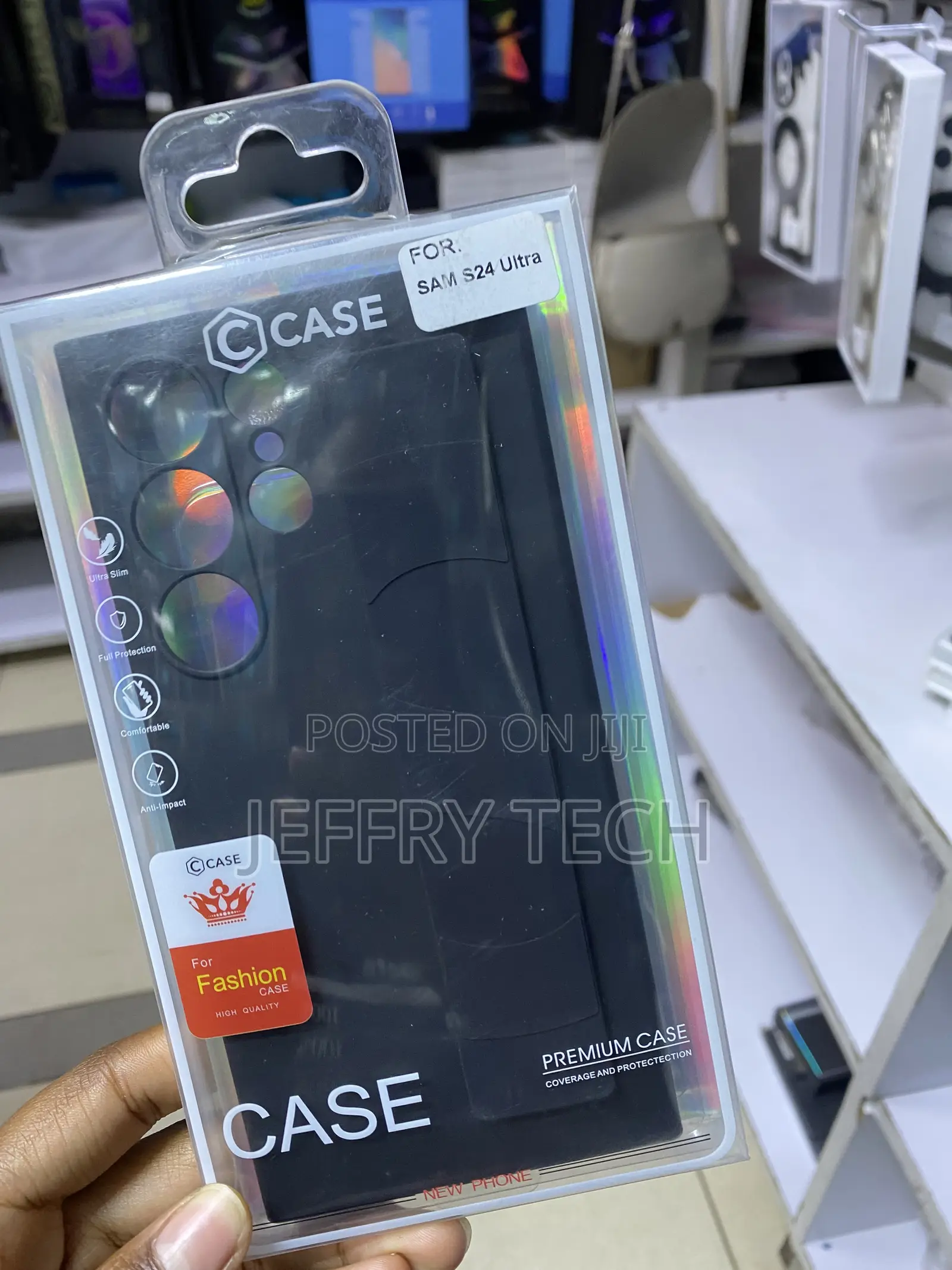Vegan Samsung Galaxy S24 Ultra Standing Grip, Silicone Cover