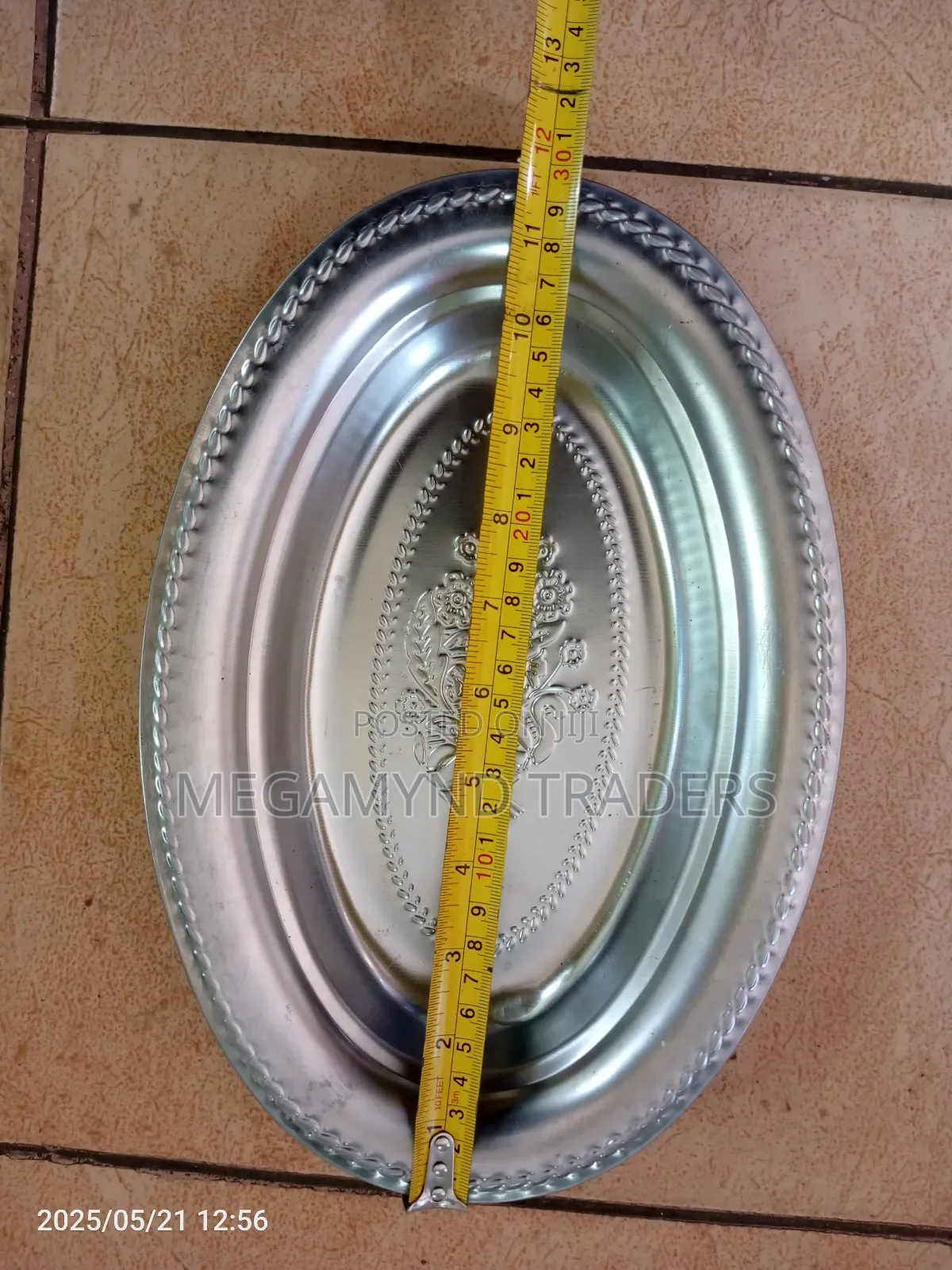 Stainless Steel Oval Plate 30cm
