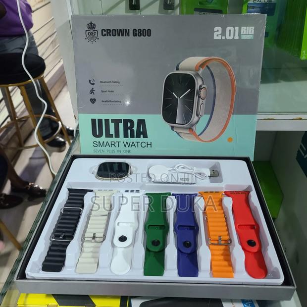 Crown G800. Smartwatch. With 7straps - main view