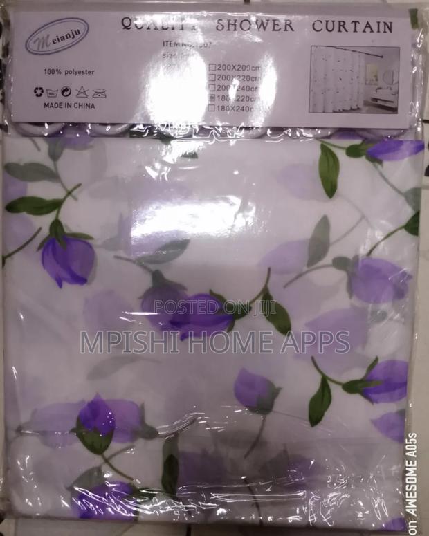 Flowered Shower Curtain - main view