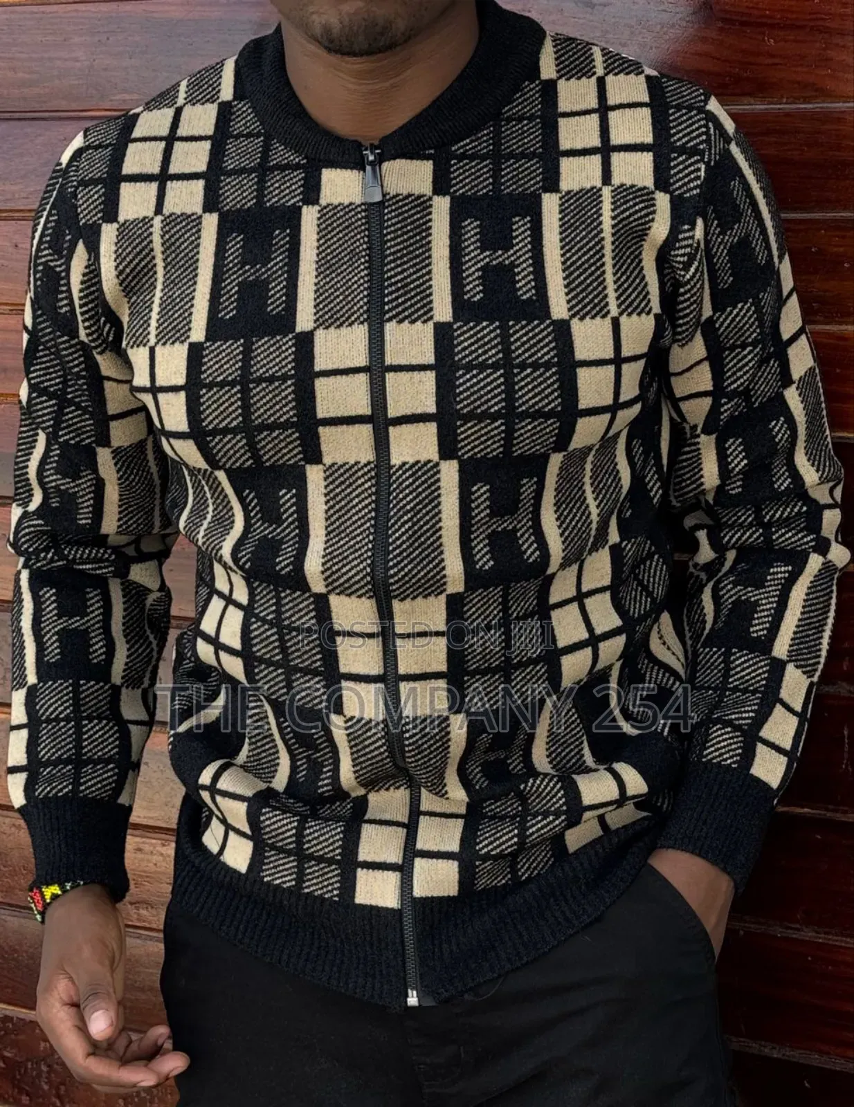 Quality Cotton Fleece Zipper Casual Designer Sweater