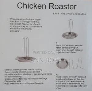 *Stainless Steel Rotisserie Chicken Roaster Grill Stand *