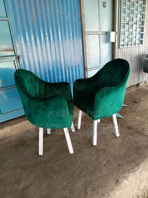 Latest Design Manicure Seats, Green With White Frame 