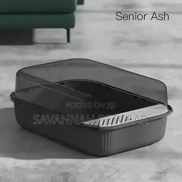 Open Top Cat Litter Box With Scatter Shield Step +Free Scoop