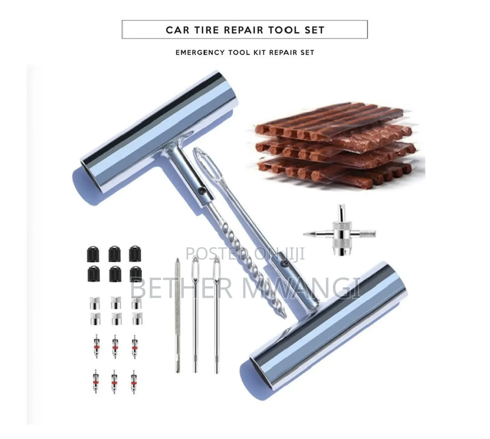 34-PCS Car Tubeless Tyre Repair Kit in Kenya