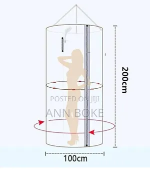 *Portable Foldable Round Waterproof Fabric Shower