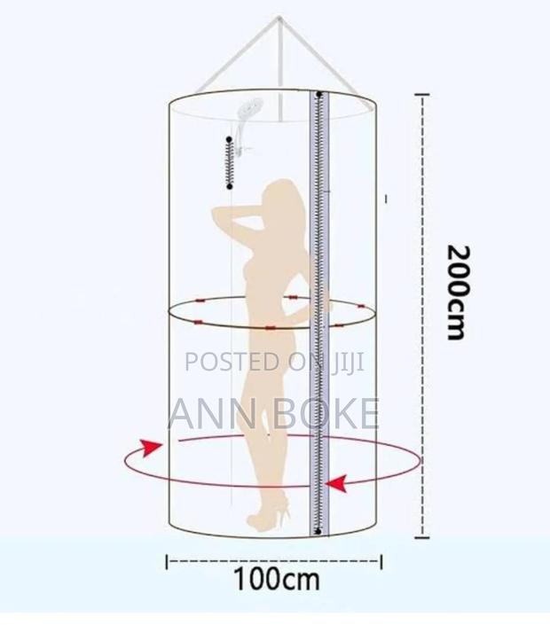 *Portable Foldable Round Waterproof Fabric Shower - thumbnail 2