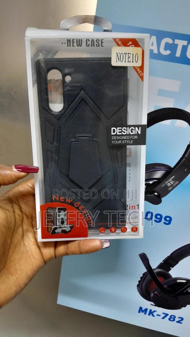 Dexnor Galaxy Note10+ Rugged Protective Cover, Black - main view