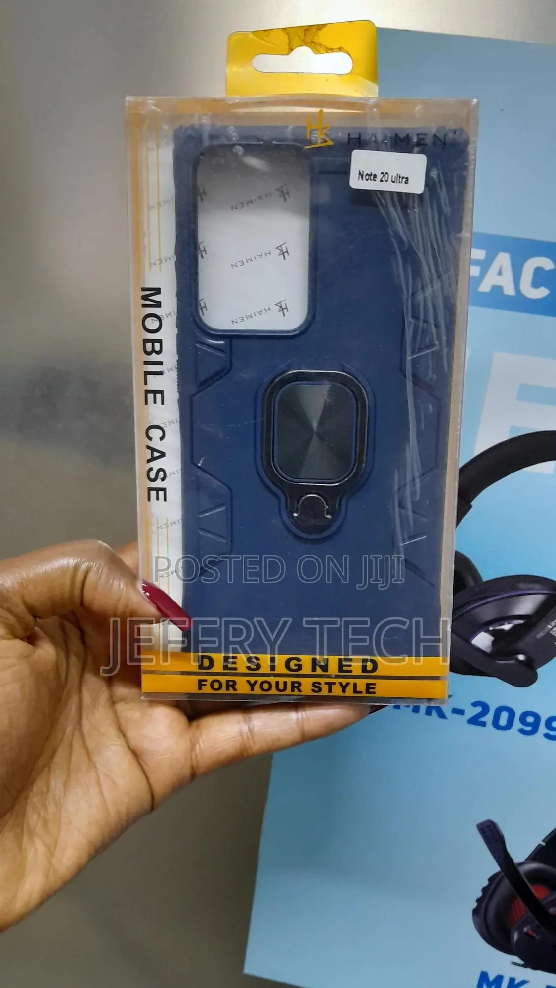 Maikezi Galaxy Note 20 Ultra Hard Ring Holder Kickstand Case