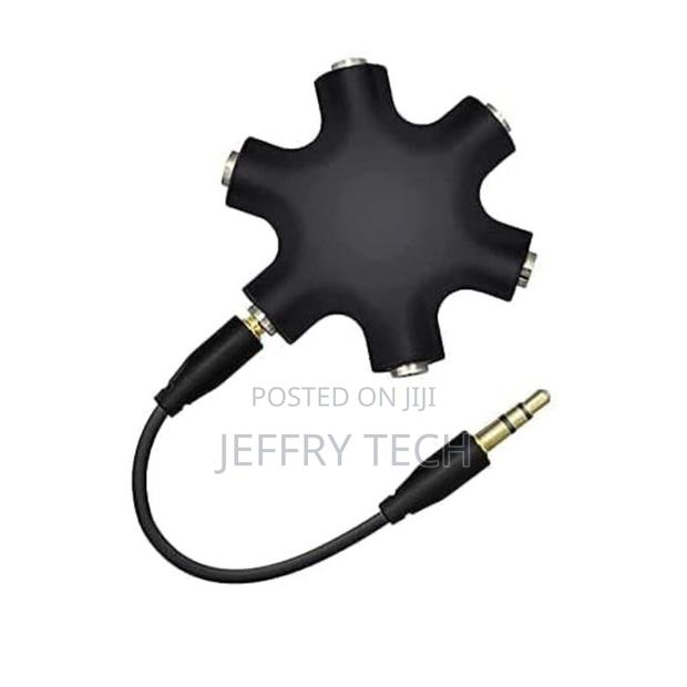 5-Way Multi Headphone Audio Sp Litter Aux Adapter Connector - main view