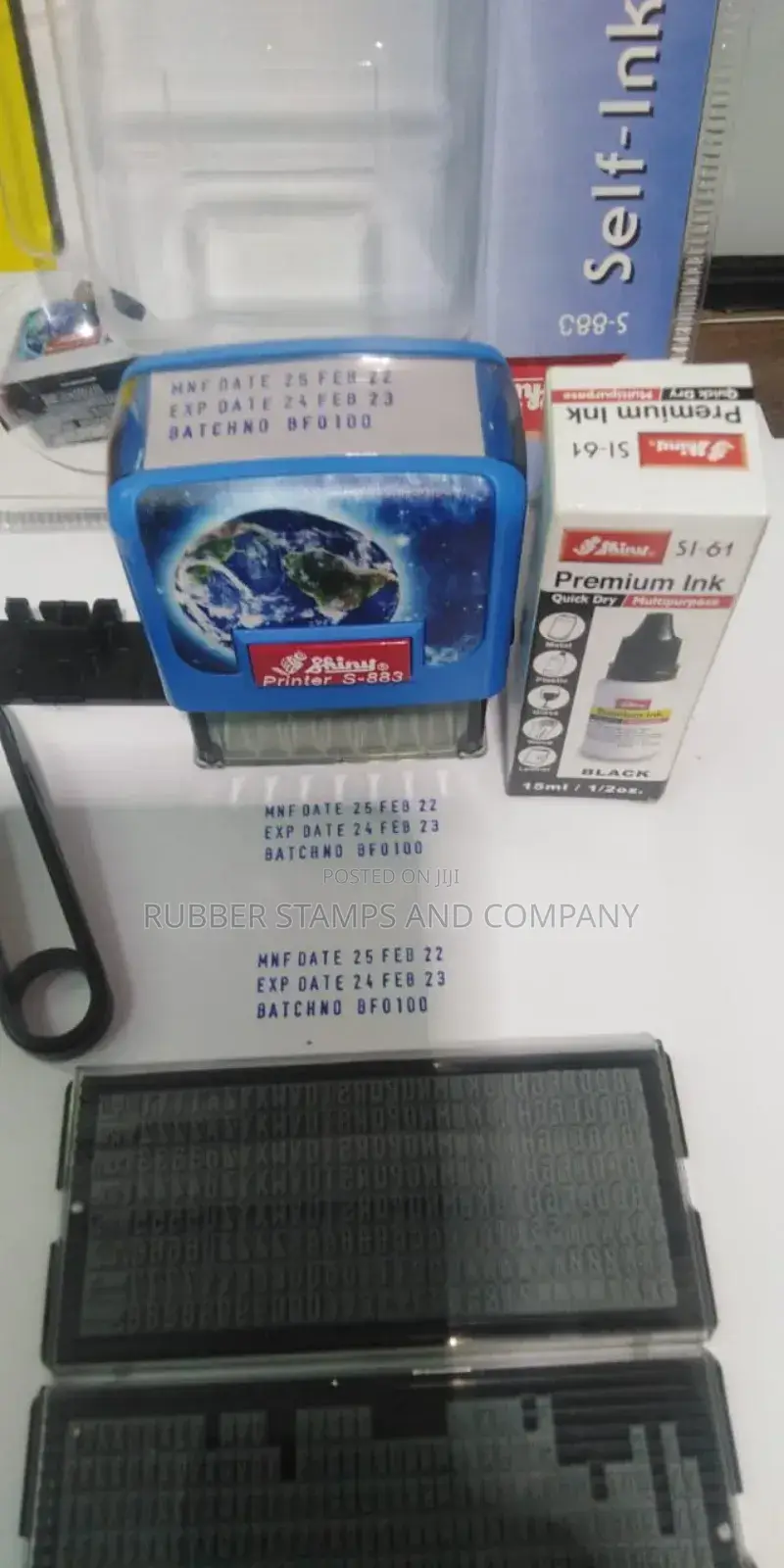 Manufacture, Expiry, Badge Rubber Stamp