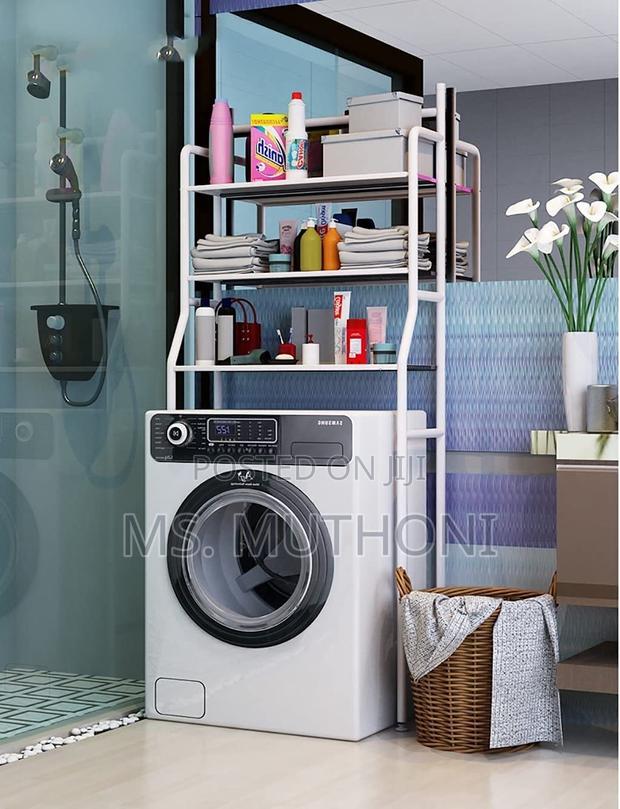 Heavy Gauge 153x45x25cm Metalic 3 Layer Over the Toilet Rack