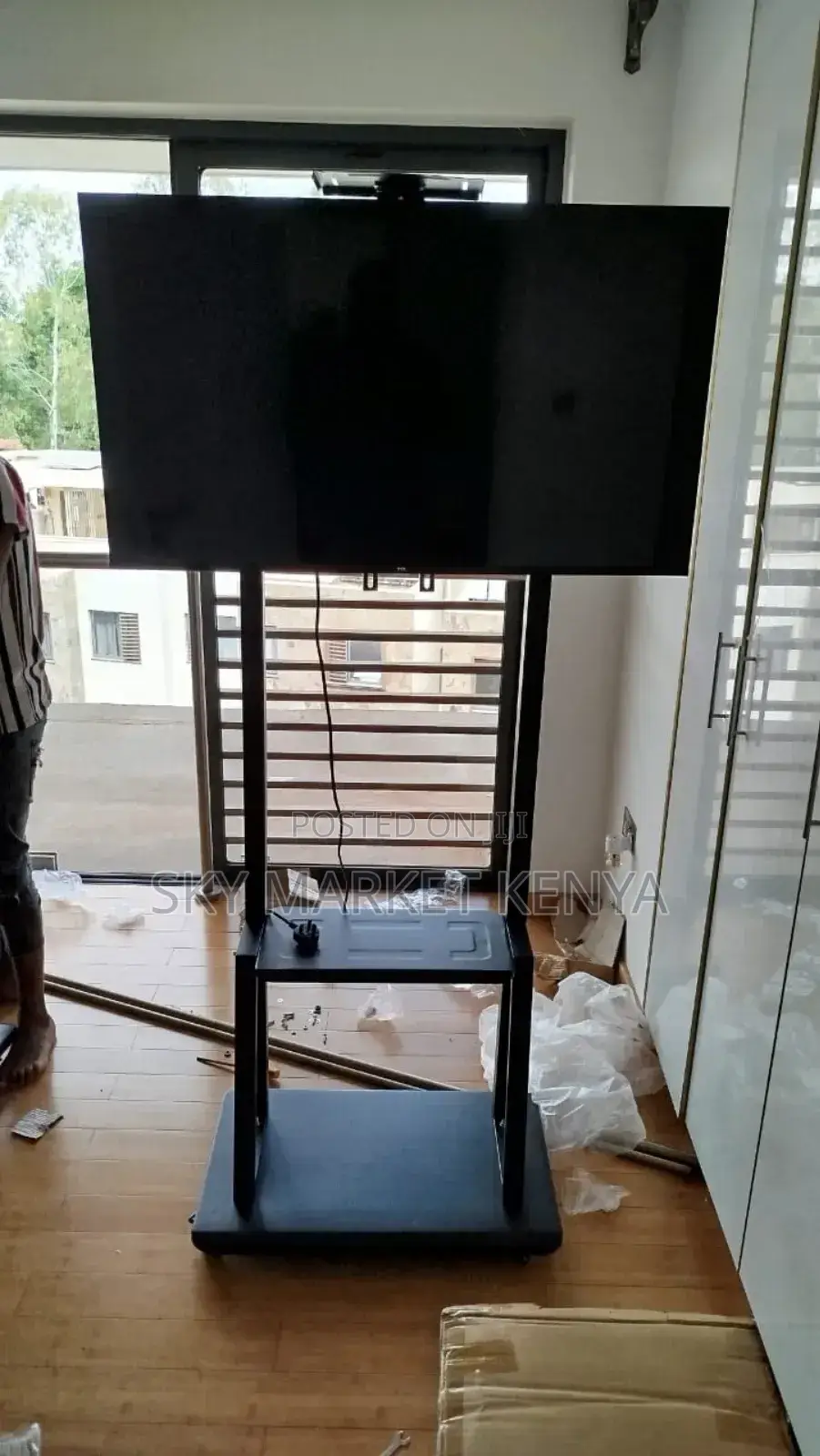 Tv Stand Mobile Bracket With Trolley