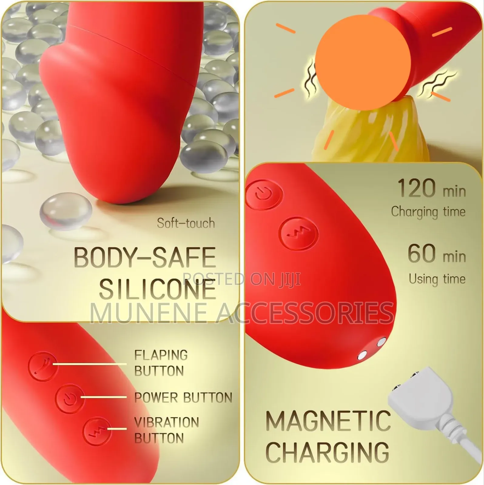 2in1 Rabbit Dildo Flipping Vibrator Design Max Orgasm Clit