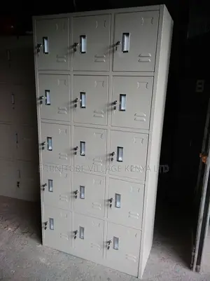 Cabinets:15-Swing Door Metallic Office Locker Cabinet