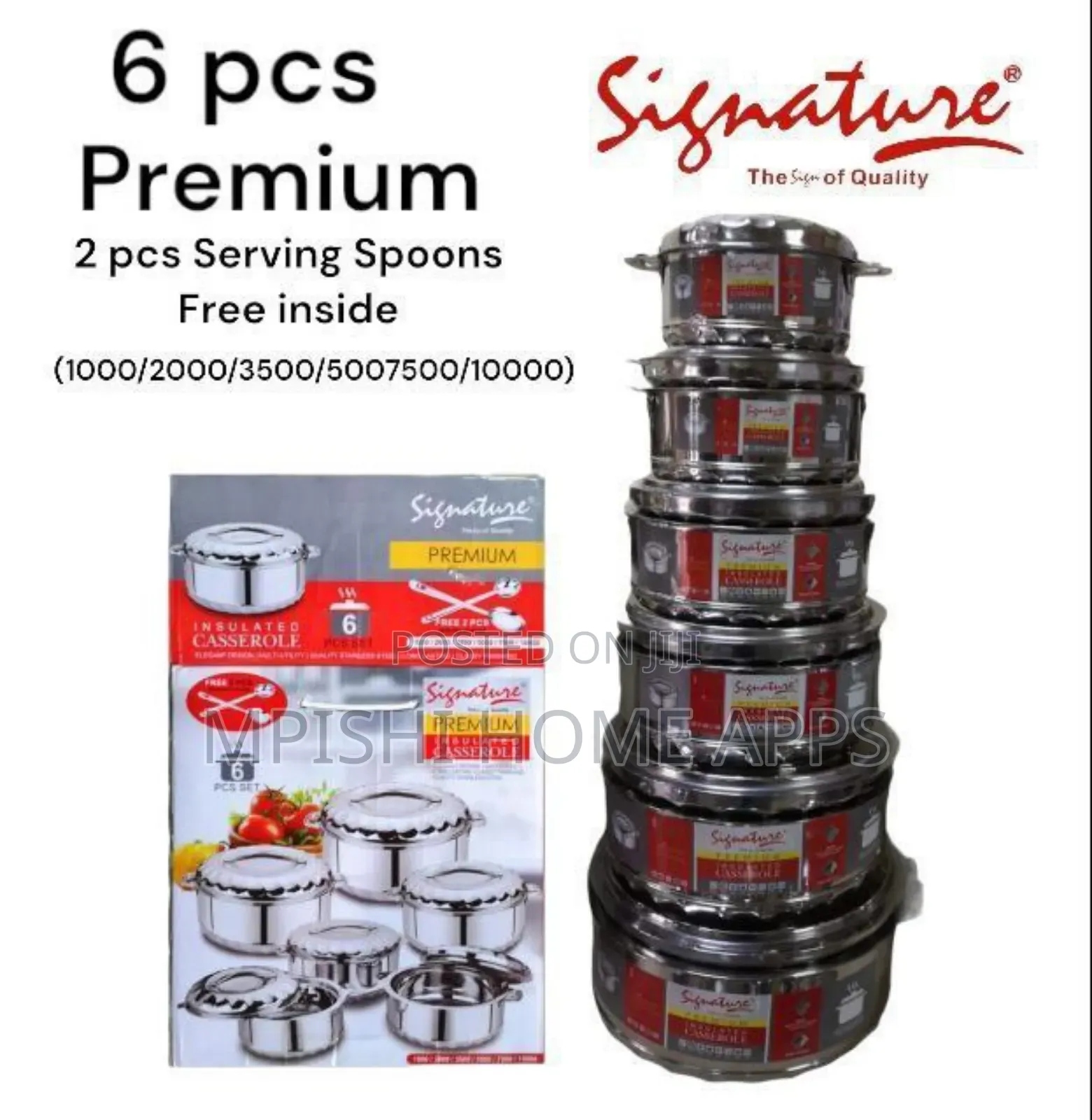 6 Pcs Premium Stainless Steel Hotpots