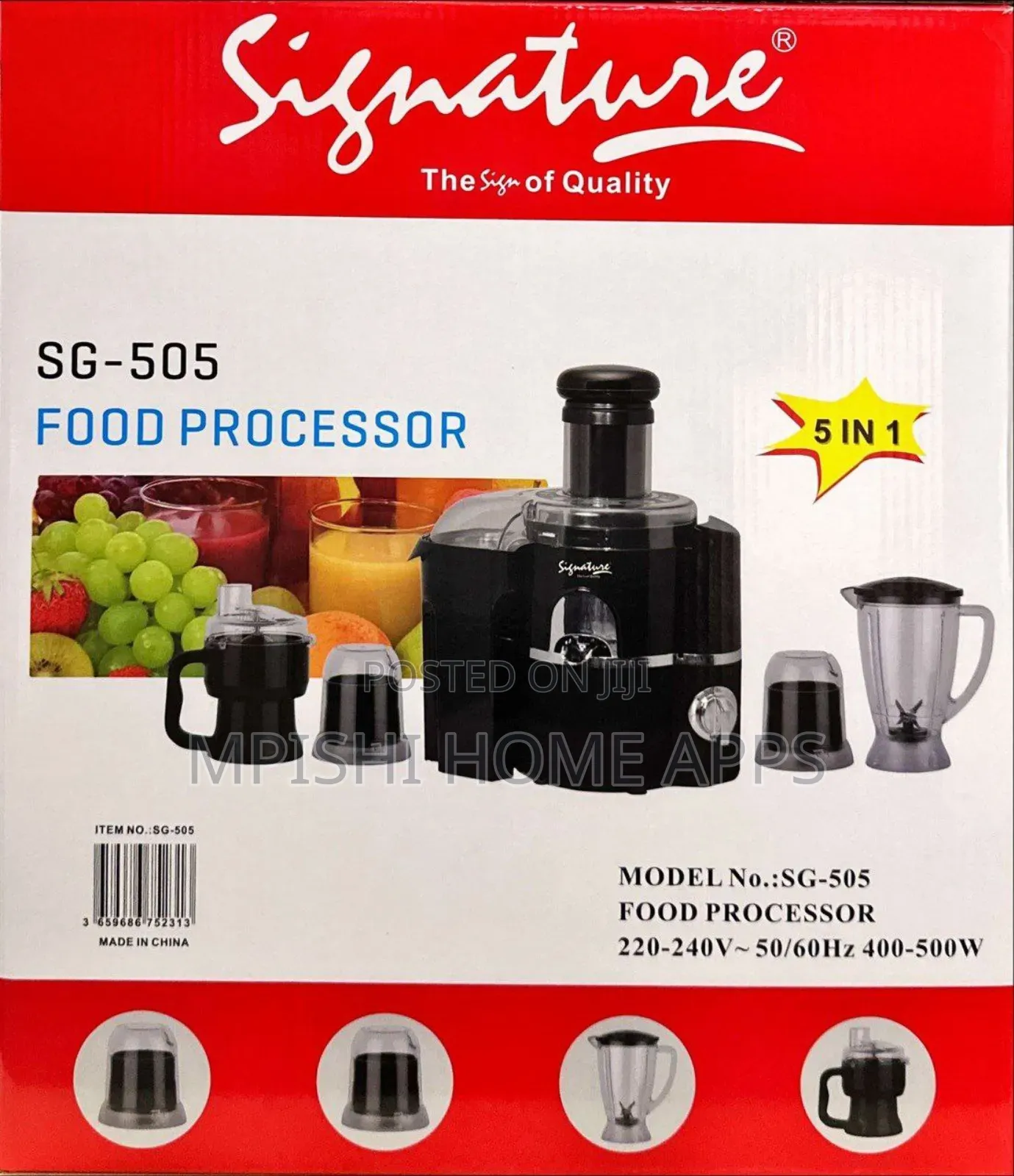5 In1 Food Processor (500w)