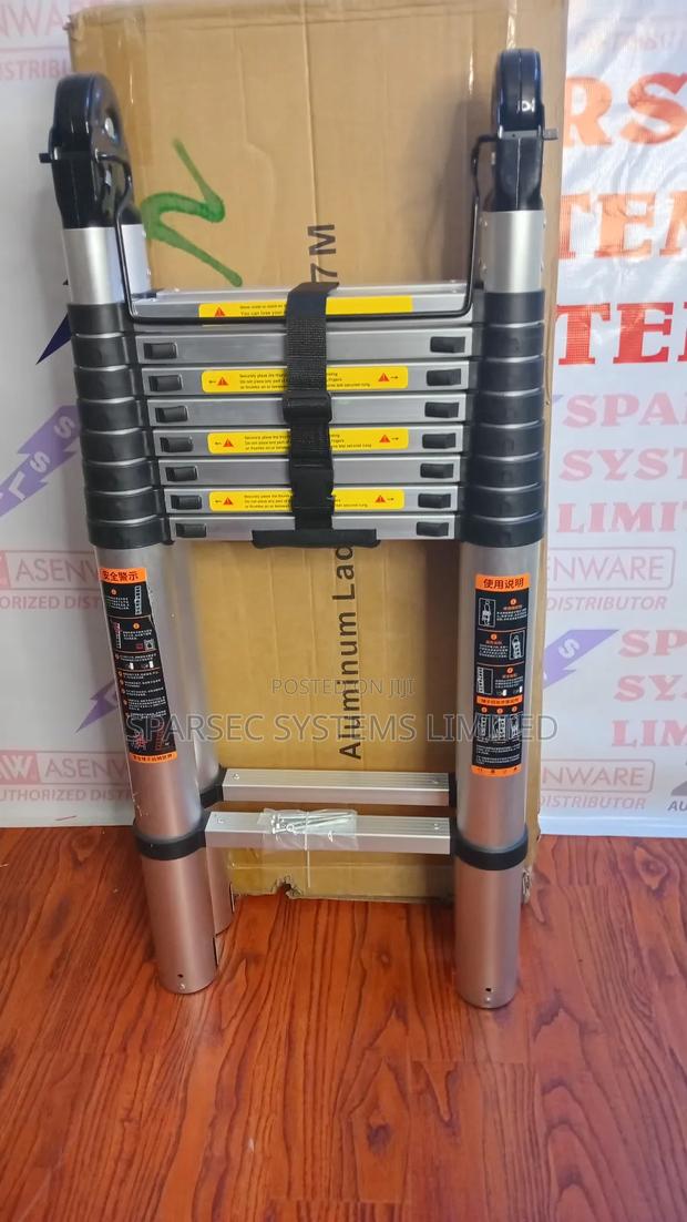 7.4m Telescopic Aluminum Ladder Double(3.7+3.7m)