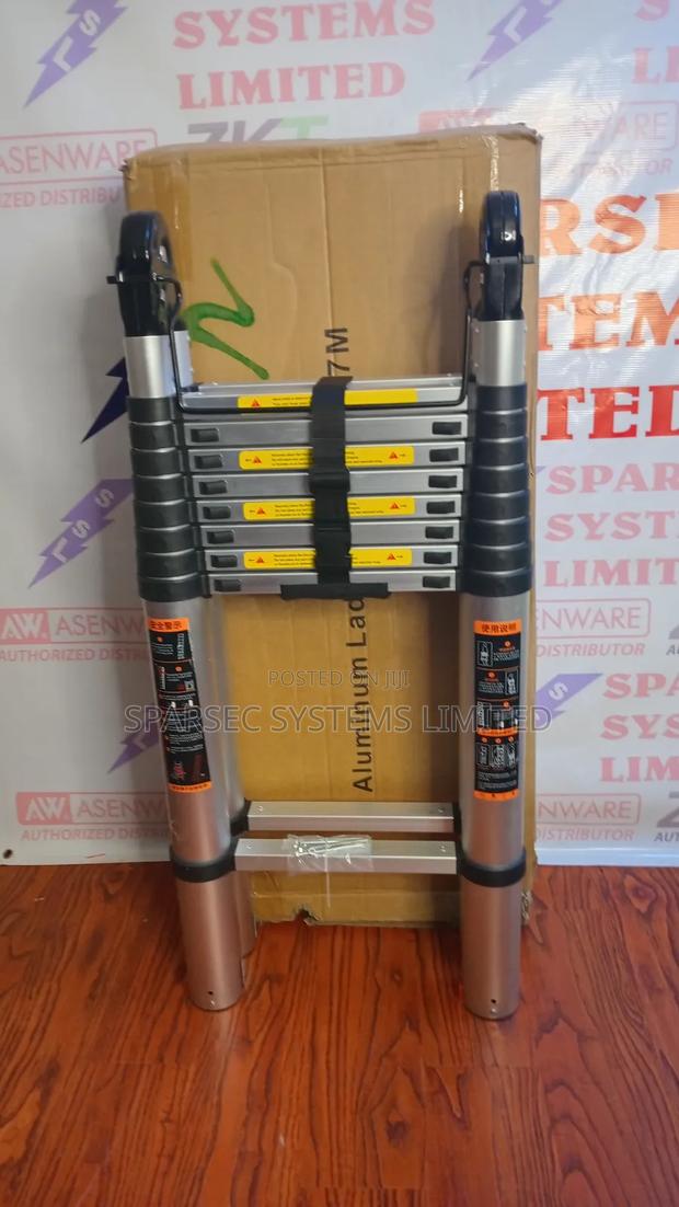 7.4m Telescopic Aluminum Ladder Double(3.7+3.7m) - thumbnail 2