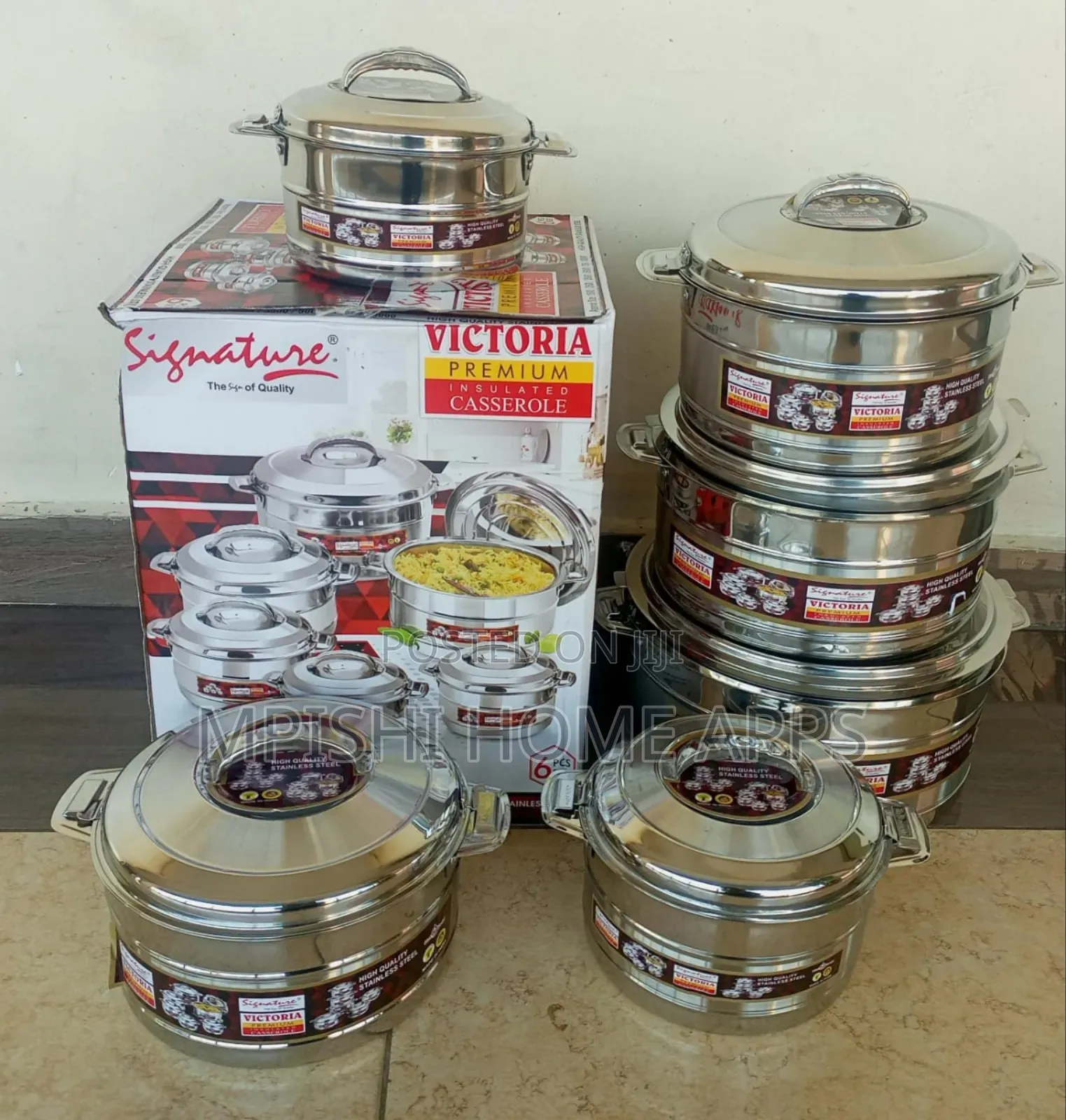 6 Pcs Victoria Stainless Steel Hotpots