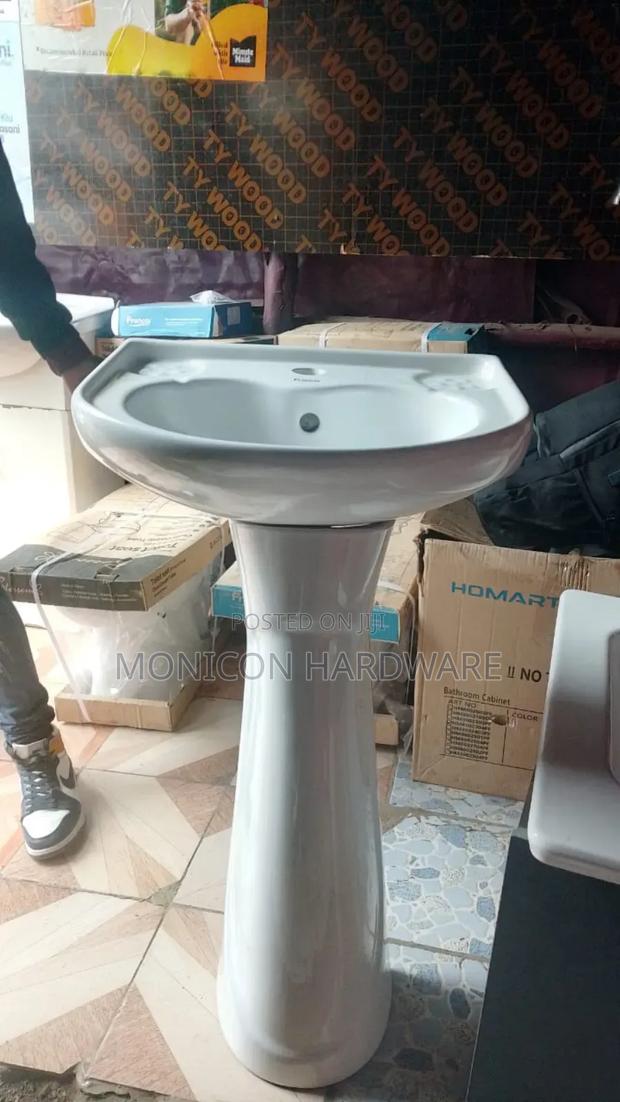 Pedestal Hand Wash Basin -White Color