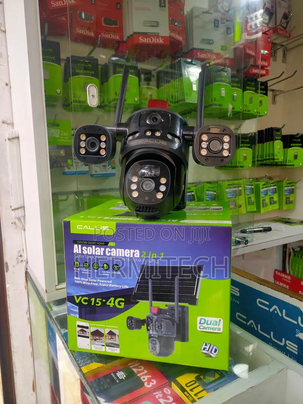 Ai Humanoid Solar PTZ 2in1 4g Camera With 3 Screens - main view