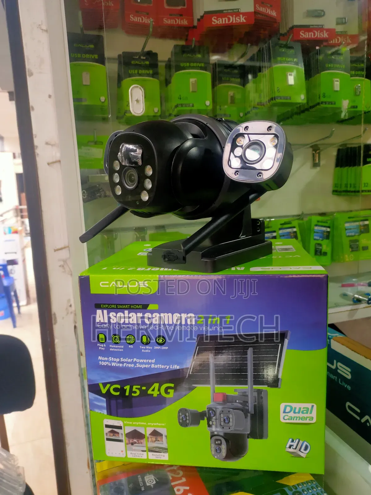 PTZ Ai Humanoid Solar PTZ 2in1 4g Camera With 3 Screens