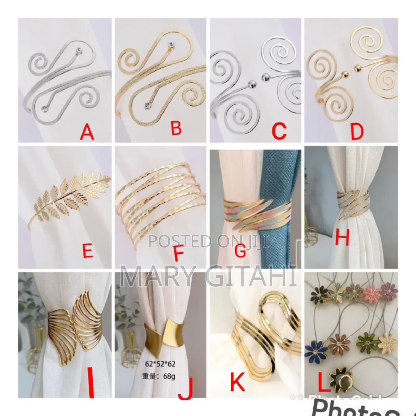 *Metallic Buckle Curtains Holders at KSHS