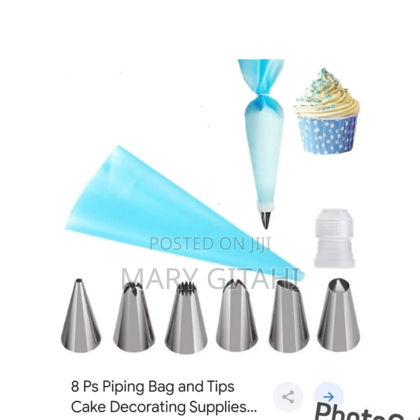 Piping Bag With Mettalic Nozzles