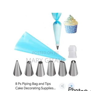 Piping Bag With Mettalic Nozzles