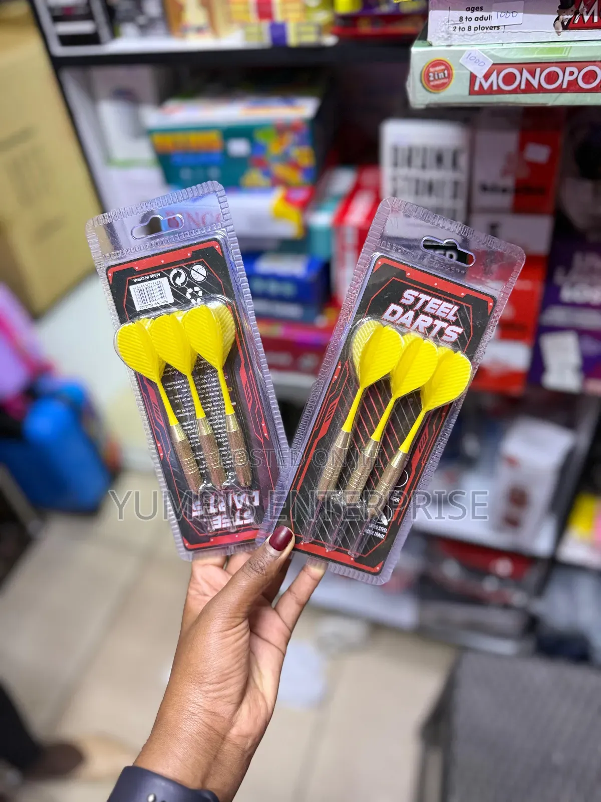 Yellow 3 Pc Darts at 500 a Set Steel Darts