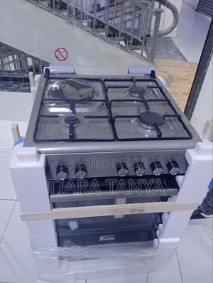 Simfer 60 by 60 3 Gas and 1 Electric Cooker Inox Grey