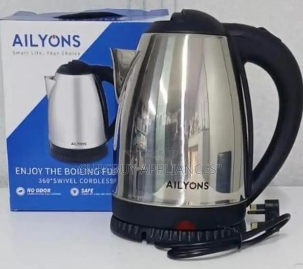 Ailyons Fk-0301 Stainless Steel 1.8l Electric Kettle-Black