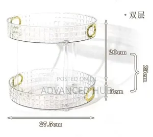 Elegant Diamond Acrylic Rotating Lazy Susan