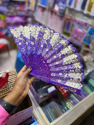 Purple Hand Foldable Fans
