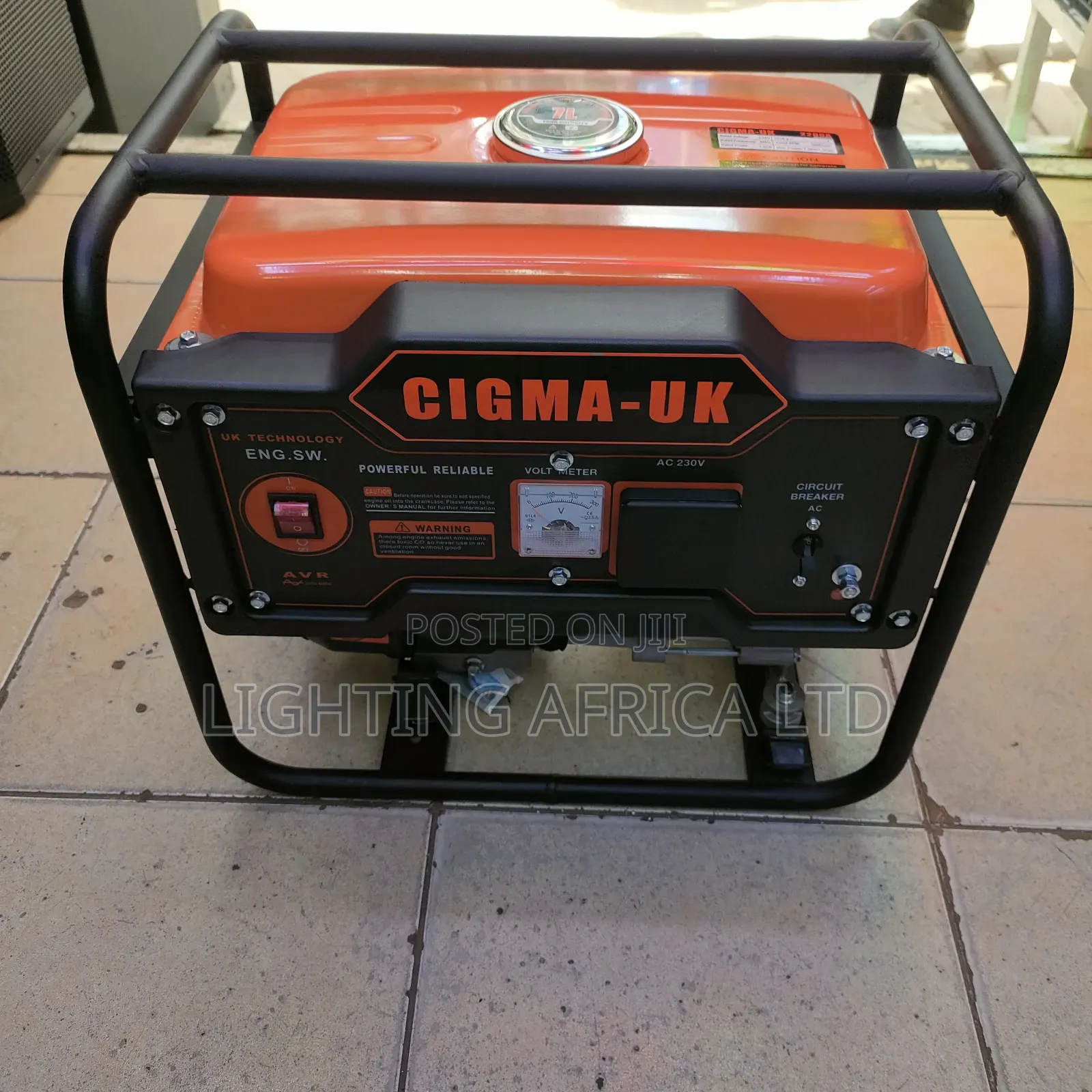 New Silent Cigma 2.5kva Petrol Engine 4 Stroke Generator 10 Litres