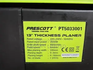 New Prescott Thickness Planner ''3 Available