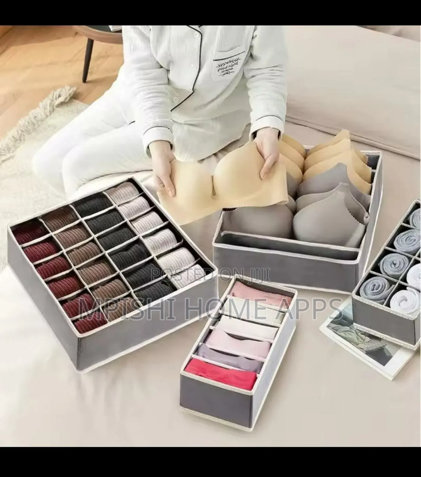 4pcs Collapsible Drawer Organizer