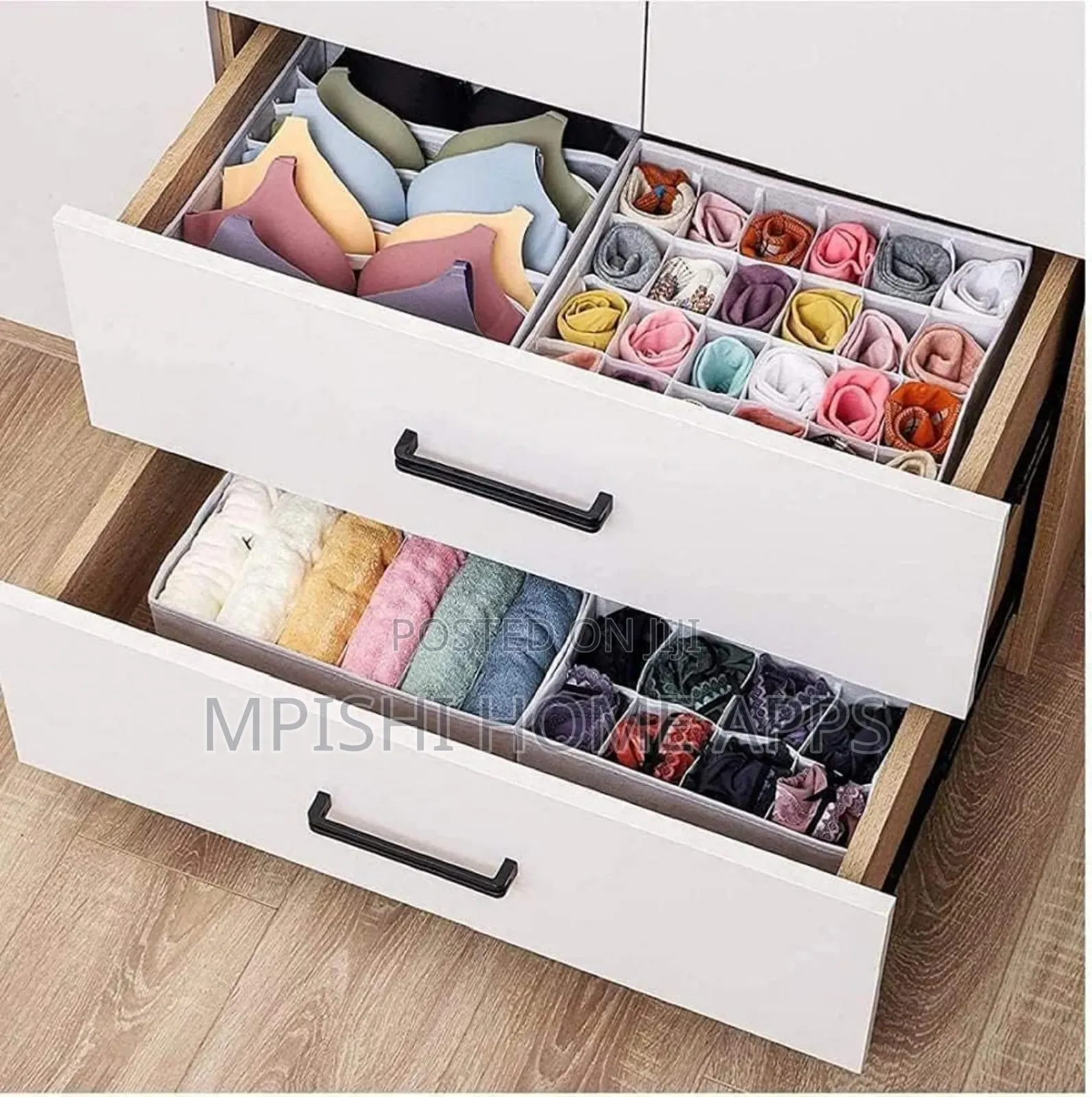 4pcs Collapsible Drawer Organizer