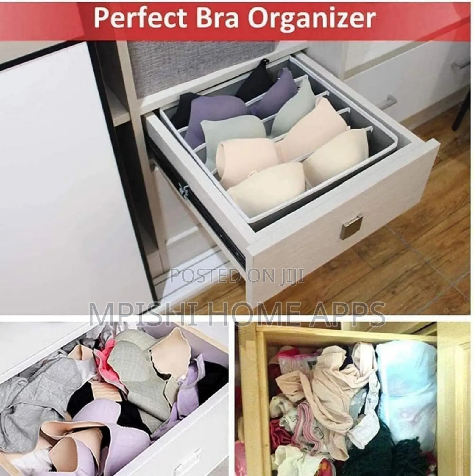 4pcs Collapsible Drawer Organizer