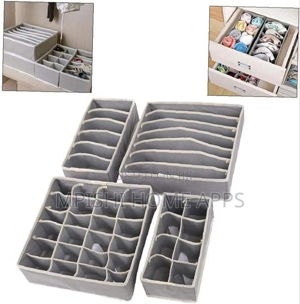 4pcs Collapsible Drawer Organizer
