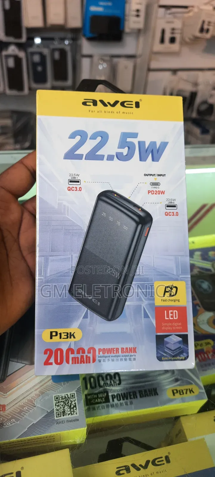 Awei P13k 22.5w Fast Charging Power Bank.