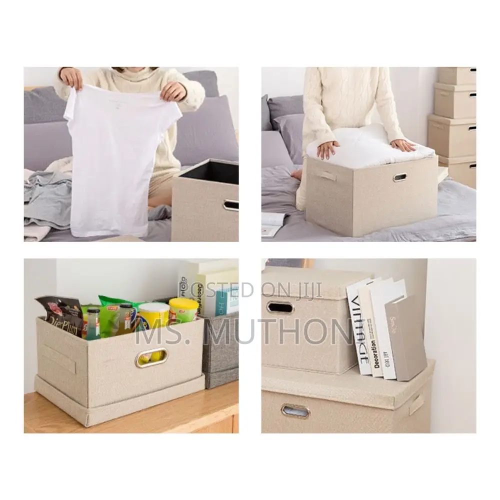 Collapsible/ Stackable Storage Box With Lid*
