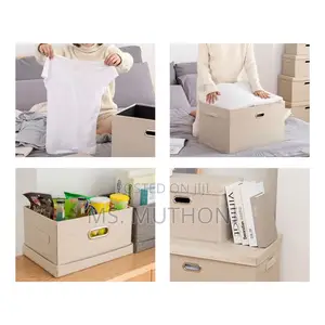 Collapsible/ Stackable Storage Box With Lid*