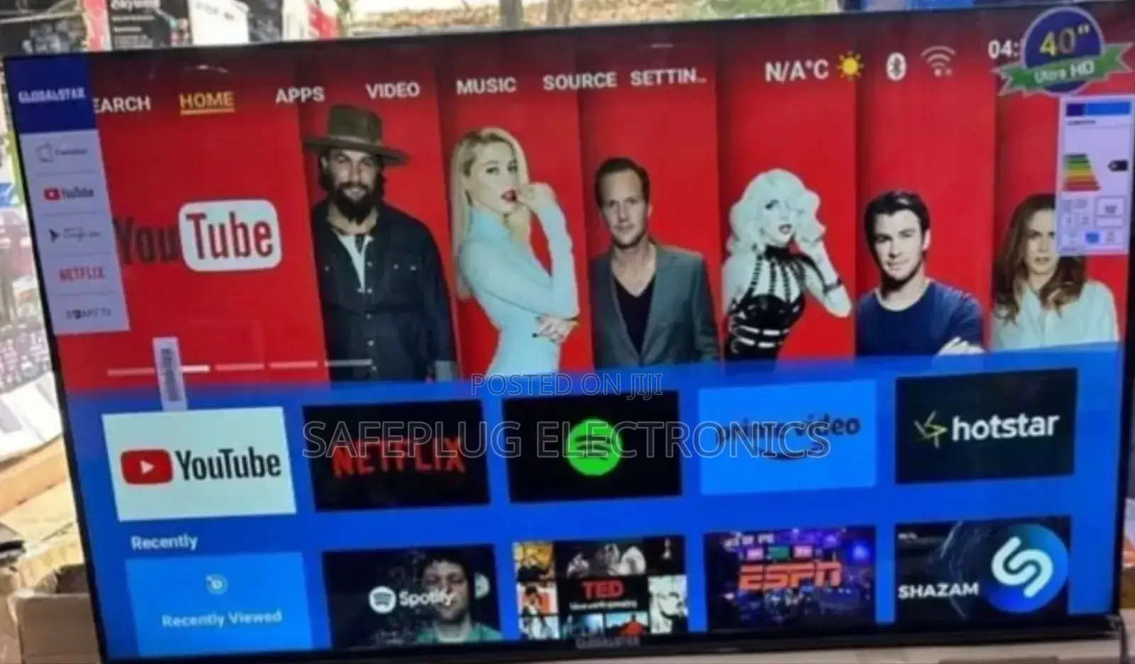 Tv Globalstar 40 Inch, 40uk64, Netflix, Youtube; Black