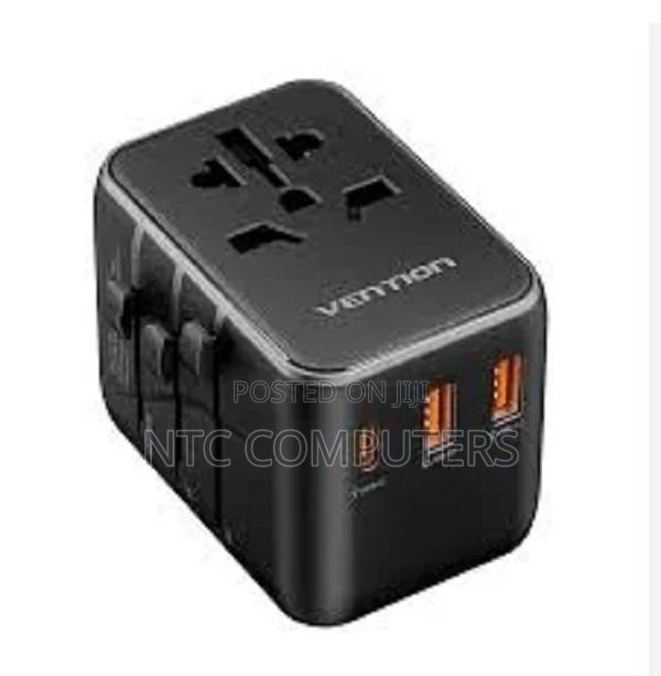 Vention 3-Port Usb (C + a + A) Universal Travel Adapter