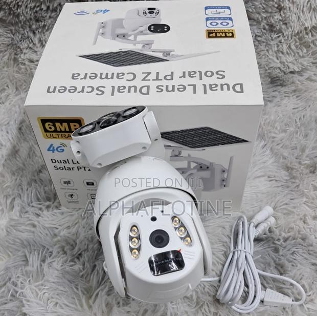 Ubox 6mp Dual Lens Dual Panels 4g Solar Powered PTZ Camera
